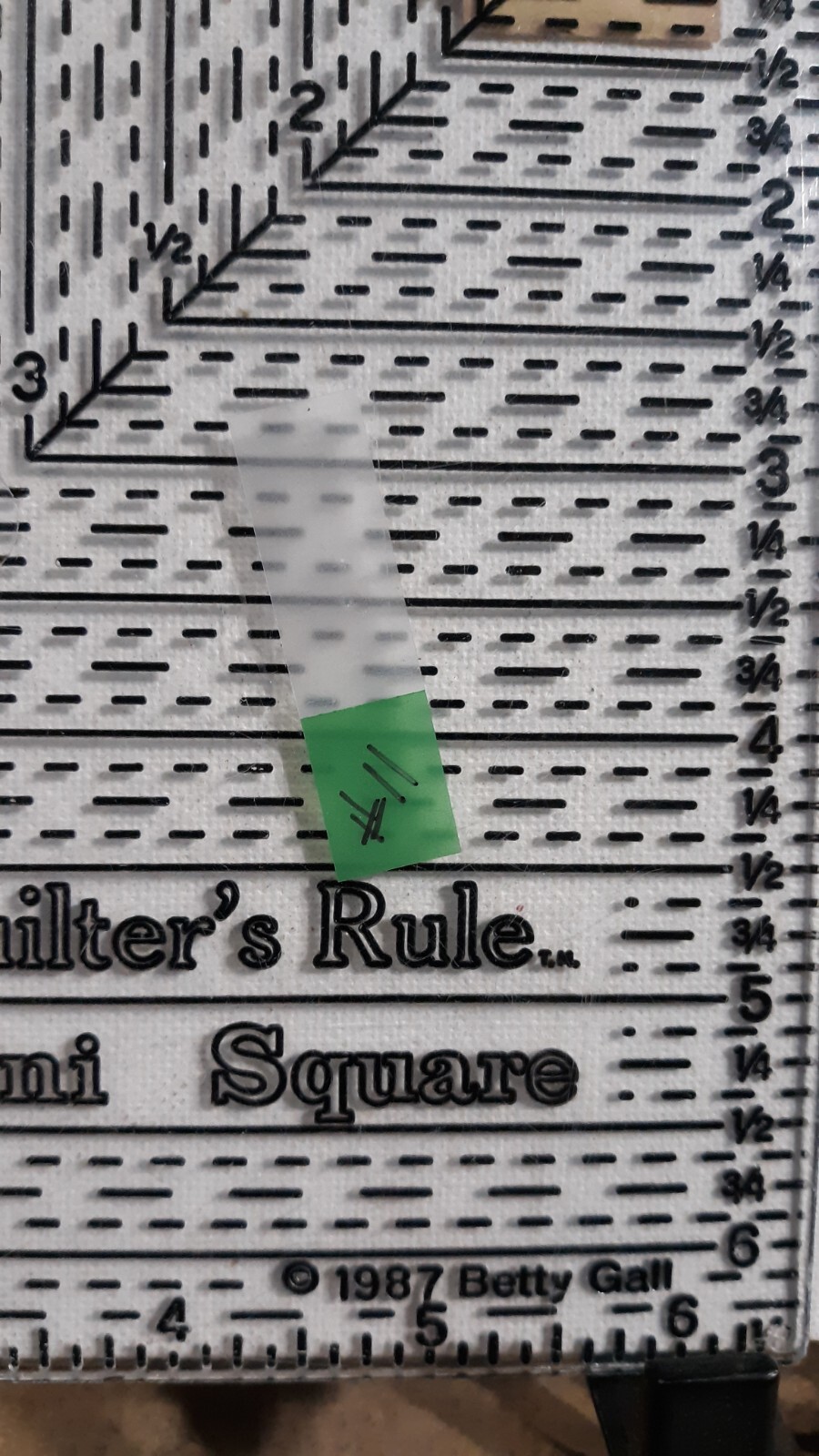 Quilting Acrylic Template Quilters Ruler Mini Square 1987 Betty Gall eBay