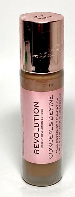NEW Makeup Foundation Revolution Conceal & Define Foundation Full Coverage F12