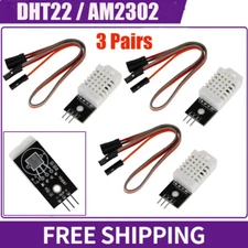 3X Digital Temperature Humidity Sensor Compatible with DHT22 AM2302 For Arduino