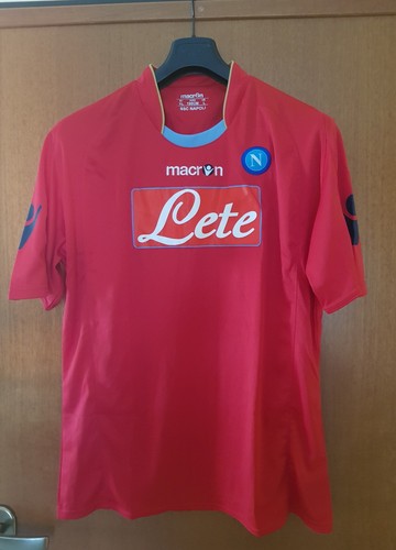 Maglia Ssc NAPOLI Calcio MACRON XL 185 cm Rossa Oro LETE ufficiale Originale  | eBay