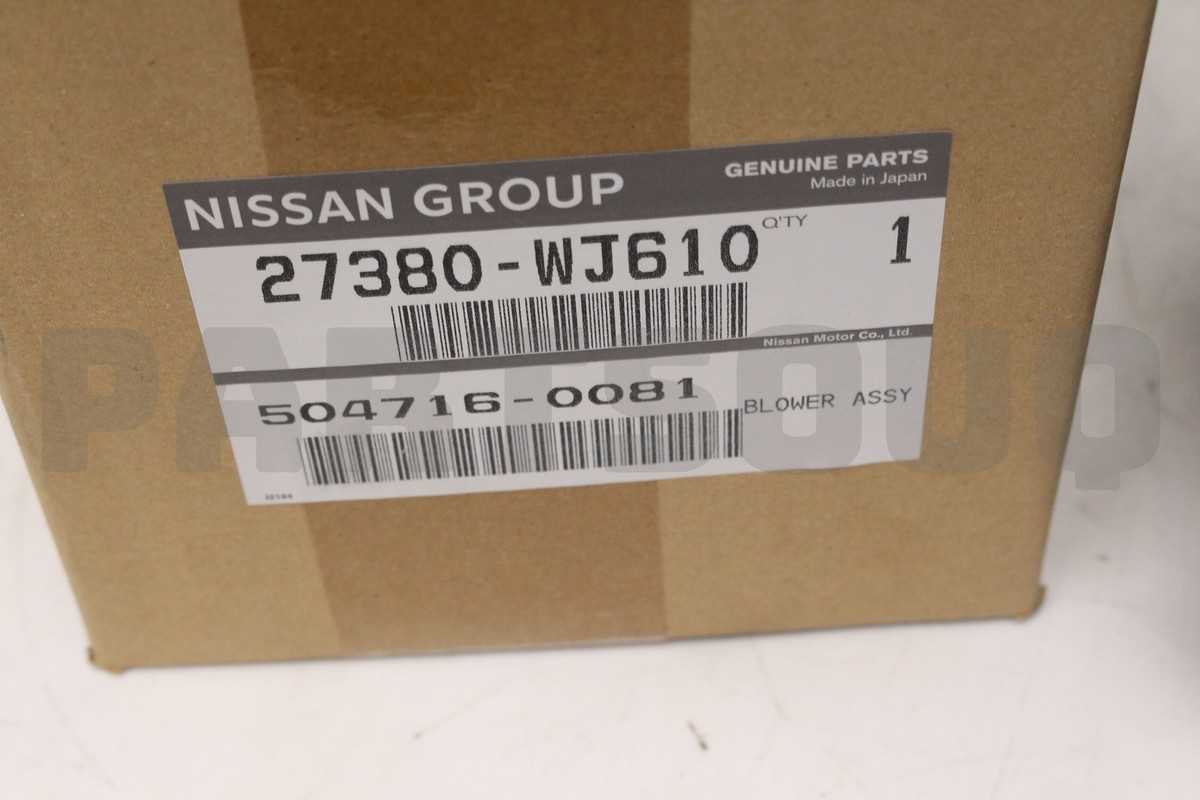 27380WJ610 Genuine Nissan BLOWER ASSY-REAR 27380-WJ610 | eBay