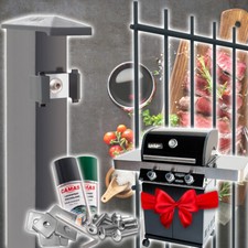 Doppelstabmattenzaun Gartenzaun Grill Gasgrill Garten Zaun Stahlmattenzaun 6/5/6