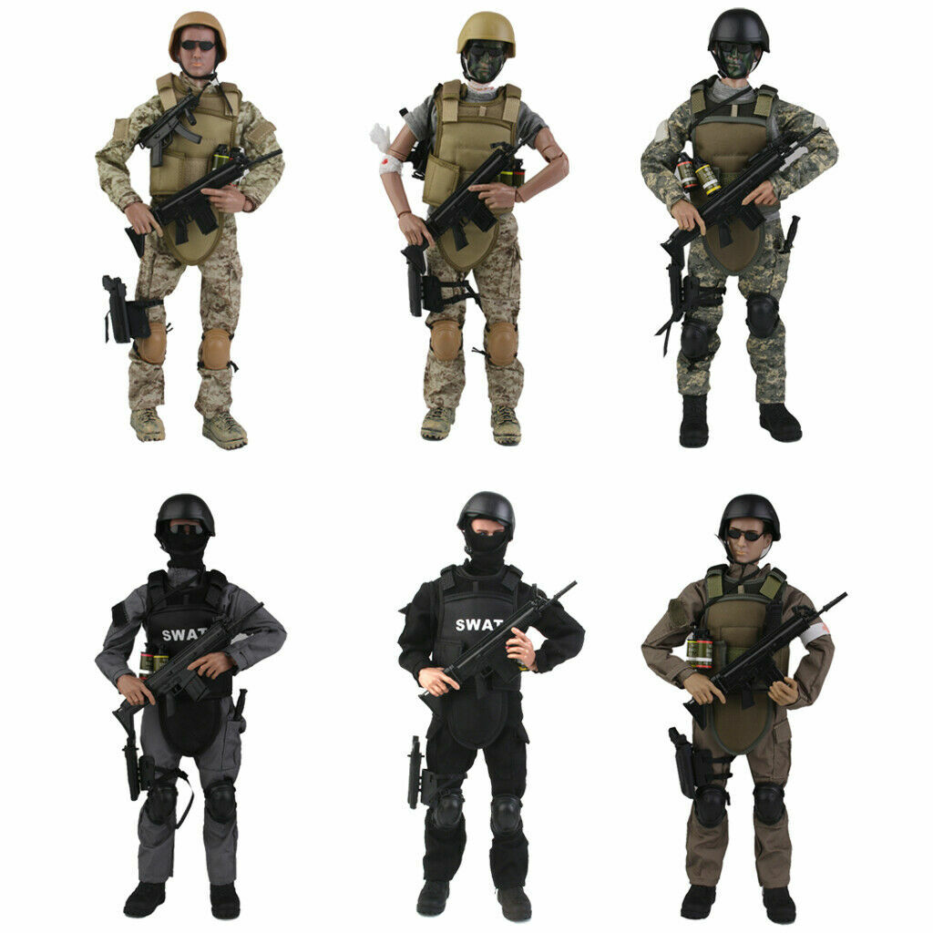 1/6 Military Army Combat Swat Police Soldier ACU Suit Figure Model