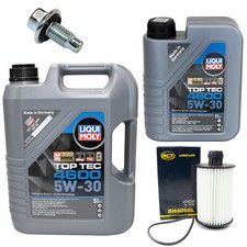 Motoröl Set 4600 5W-30 LIQUI MOLY + Ölfilter SH 4096 L für Opel Antara