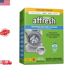 Affresh Washing Machine Cleaner, 6 Month Supply, Cleans Front Load and Top Load