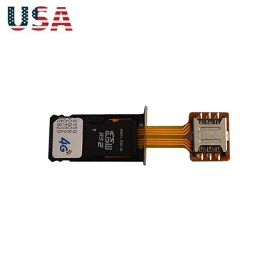 Double Dual SIM Card Micro SD Adapter for Android Phone Extender Nano to NAMO H