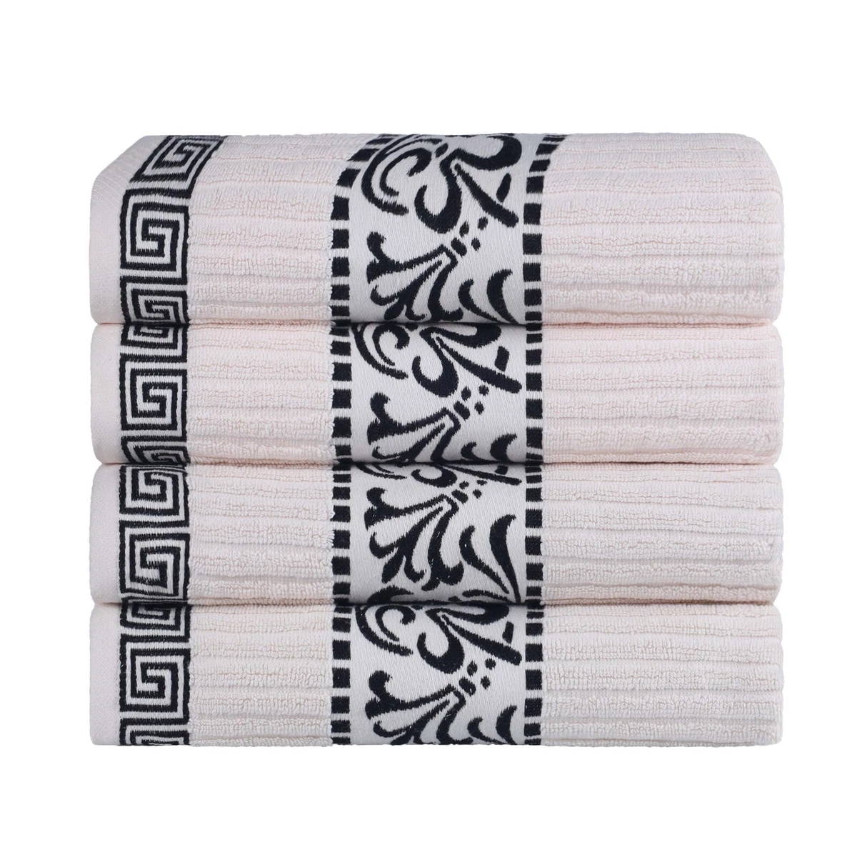 Superior 4-Piece Athens Cotton Decorative Bath Towel Set