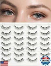 False Lashes Natural Look Eyelashes - 12mm Short False Eyelashes Pestañas Pos