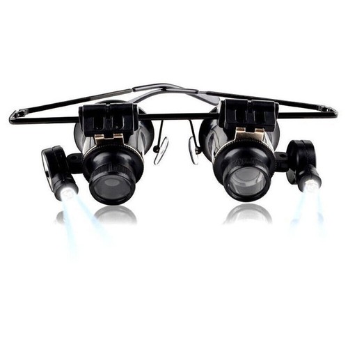 20x Vergrößerung Augenlupe Brille Lupe Linse Juwelier Uhr Reparatur mit LED Licht - Bild 9 von 9