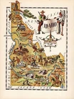 1950s Vintage Idaho Picture Map Liozu Idaho State Map Wall Art Decor 2269