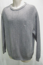 Vintage Chaps Gray Ralph Lauren Cable Chunky Knit Fisherman Sweater Men  s Sz Sm