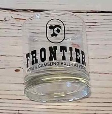 Reduced-Vintage Frontier Casino Hotel & Gambling Hall (Vegas) Clear Rocks Glass 