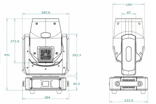 2PCS Mini Beam Moving Head Light 230w 7R Stage Wedding Strip Effect Lighting - Picture 11 of 13
