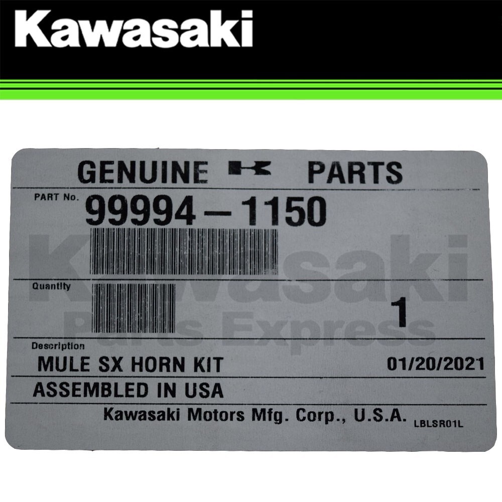 NEW 2017-2024 GENUINE KAWASAKI MULE SX HORN KIT 99994-1150 | eBay