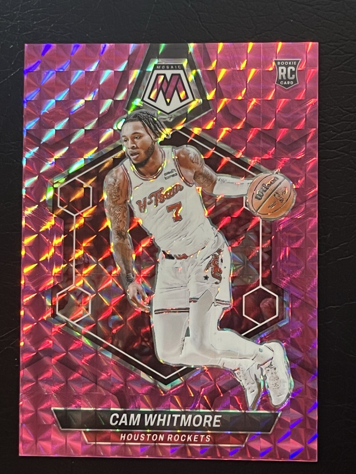 2023-24 Panini Mosaic Cam Whitmore Rookie RC Pink /149 #217 Houston Rockets