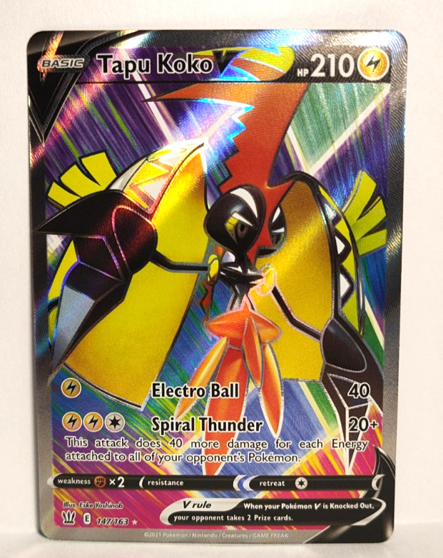 Tapu Koko V 147/163 Battle Styles NM Full Art Ultra Rare Pokemon Card