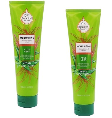 Zwei x XHC Botanical Hair Care Aloe Vera Moisturising Vegan Conditioner - 300ml
