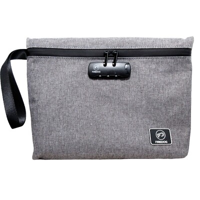 Smell Proof Pouch Bag with Zipper, Hook & Loop Closure and Code Lock 12''x8.5''x2''