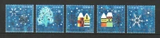 JAPAN 2020 WINTER GREETINGS 63 YEN (SNOW & CRYSTALS) COMP. SET OF 5 STAMPS USED