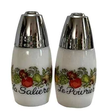 Vintage SPICE OF LIFE Salt and Pepper Shakers Corning Ware Westinghouse Gemco
