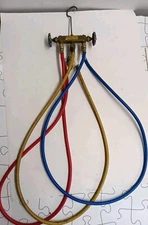 YELLOW JACKET 42004 Mechanical Manifold Only ,2-Valve With Hoses 