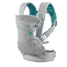 Infantino Flip 4-in-1 Convertible Baby Carrier Travel Hike Vacation Teal/gray