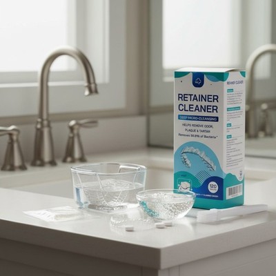Gentle Yet Effective Retainer Cleaning Kit - 120 Tablets for Sparkling Results