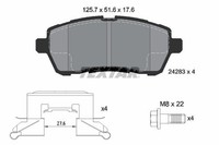 Textar Bremsbelagsatz, Scheibenbremse 2428302 FüR Ford