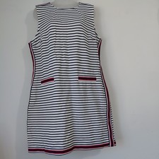 Tommy Hilfiger Shirt Dress Women's Size XL Sleeveless Crew Neck Pullover Logo =