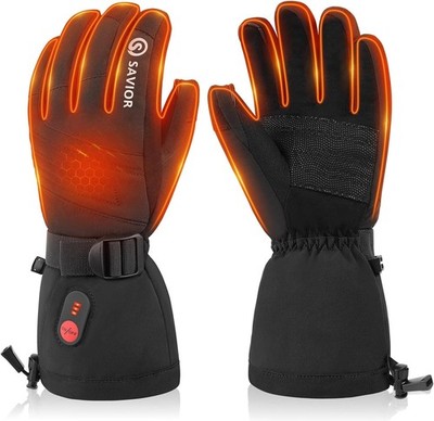 SAVIOR HEAT Heated Gloves for Men Women, Rechargeable Heated Gloves Size XXL
