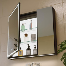 LED Bathroom Medicine Cabinet with Backlit Panel Dimmable Makeup Mirror