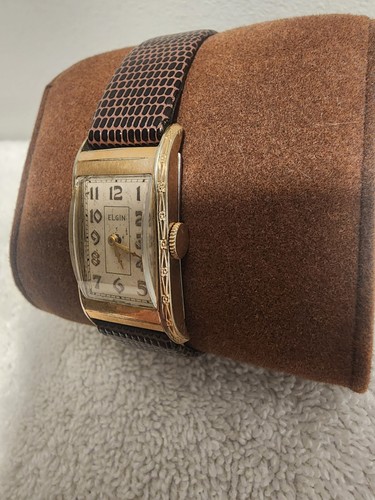 Art Deco Elgin Tank Watch Running 20mm Case 1930s 7 Jewels - 第 8/22 張圖片