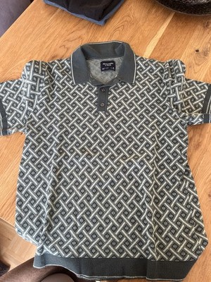 Abercrombie & Fitch Poloshirt Muster Blau M Baumwolle Herren
