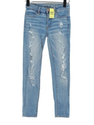 American Eagle Outfitters Damen Jeans UK 2 Blau Baumwolle