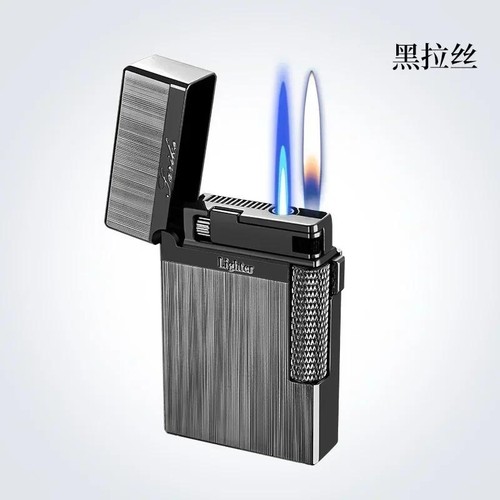 Metal Windproof Torch Gas Lighter Double Flame Butane Lighter Smoking Lighter - Picture 18 of 22