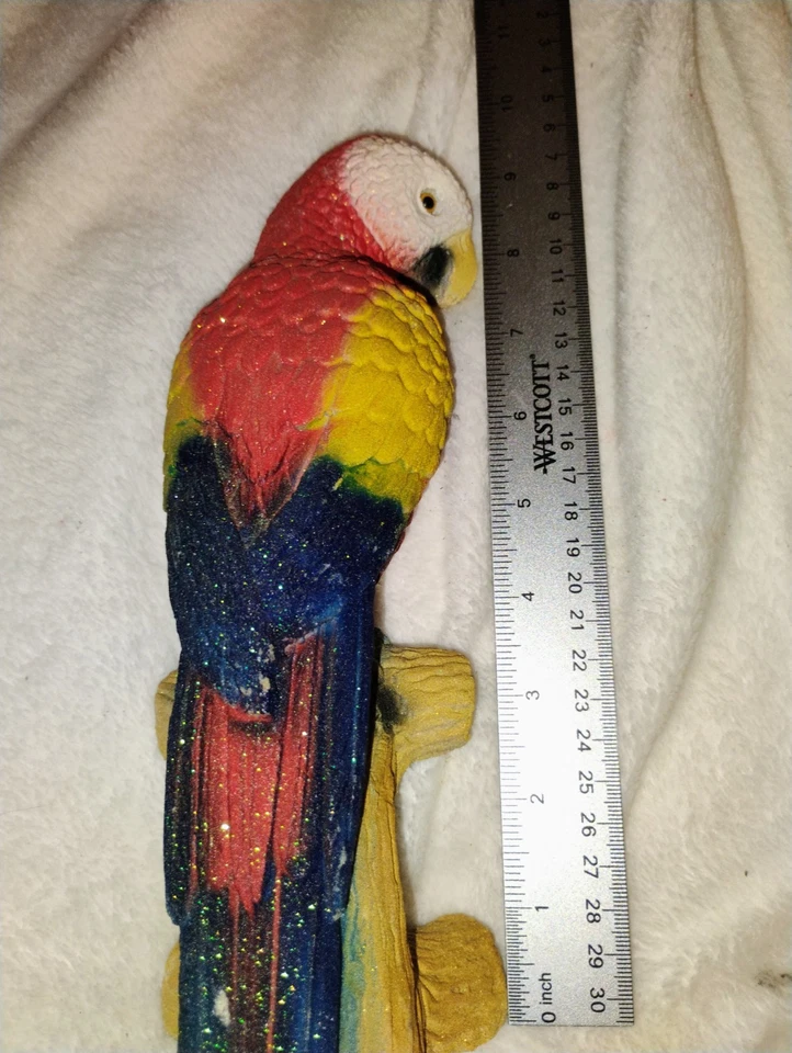 Decoração de mesa estátua de papagaio multicolorida - Imagem 2 de 4