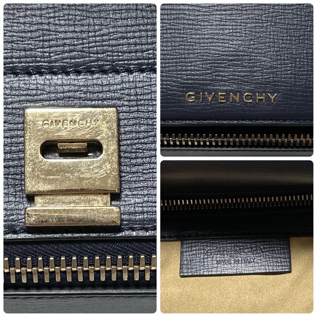 Givenchy Leather Pandora Navy Shoulder Bag thumbnail 10