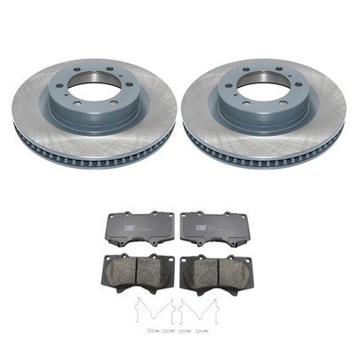 DuraGo Front Rotors and TRW Pro Ceramic Disc Brake Pads Kit For 4Runner GX460