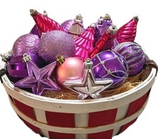 20 Assorted Shapes Sizes Colors Unbreakable Shatter Proof Christmas Ornaments