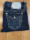 Miss Me Mid Rise Easy Straight Women Dark Wash Jeans Sz 27 (comp Sz 4)Inseam 31” — photo 1