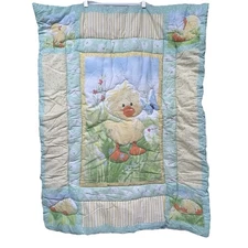 Vintage little Suzy’s zoo Baby comforter crib Butterfly Ducks Flowers Polka Dots