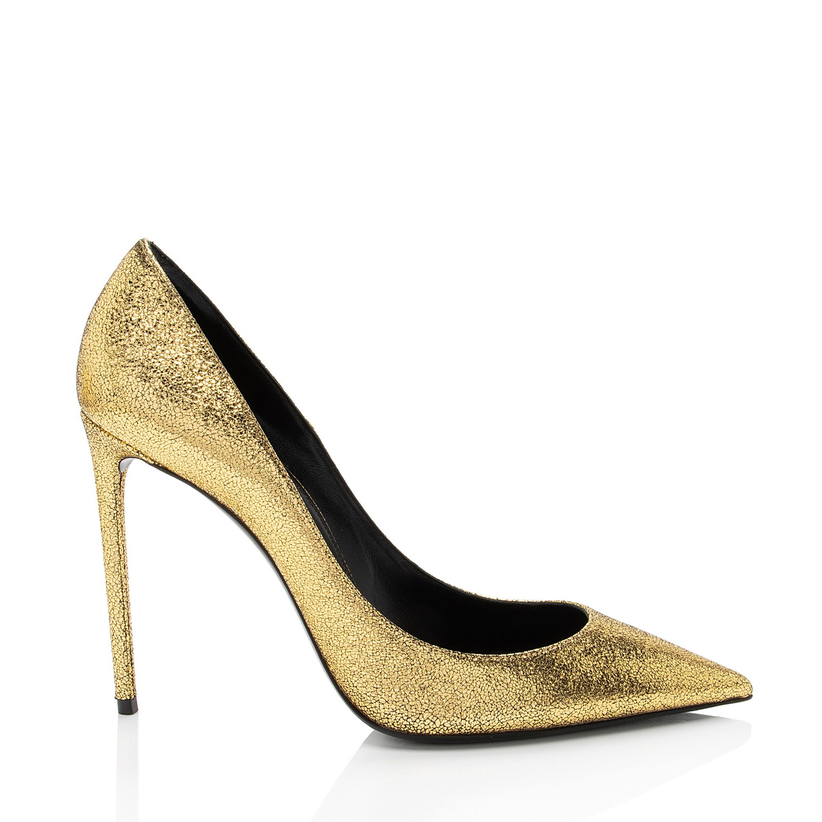 Decolte Zoe Saint Laurent in pelle con crepe metalliche taglia 9 39