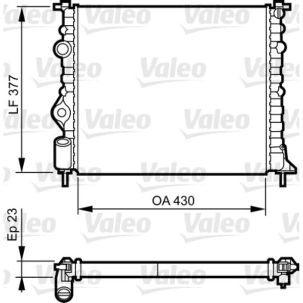 KüHler MotorküHlung Valeo 731378 FüR Dacia Renault Logan Megane I Sandero Kangoo-image