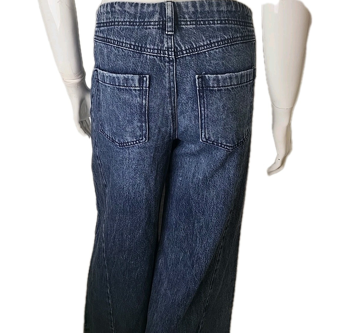 Rewash Relaxed Flare Low Rise Blue Denim Jeans Sz:3/26