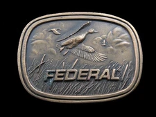 RK07130 GREAT VINTAGE 1970s ***FEDERAL AMMUNITION CO.*** FIREARMS GUN BUCKLE