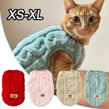 Cat Clothes For Small Medium Cats Dogs Winter Soft Fleece Sphynx Vest Sweater Au