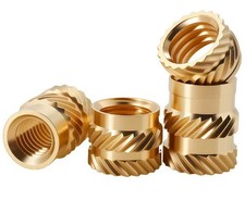 M4 Threaded Heat Insert Brass Knurled Nuts M4x15x6mm Plastic 3D Printing 20 Pcs