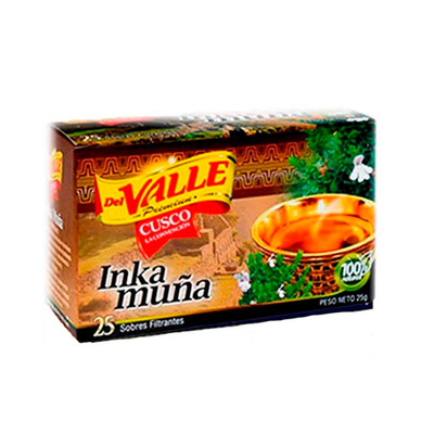 Del Valle Te  INKA - MUÑA -  25  Bags Pack X2  - Cajas Peruvian