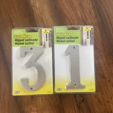 Hy-Ko Products Prestige House Number 31 Or 13 Satin Nickel 5" BR-51SN Free Ship
