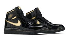 Brand New Nike Air Jordan 1 Retro High OG GS Black Metallic Gold 7Y 575441-032